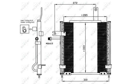 Kondensor, klimatanläggning EASY FIT 35597 NRF, bild 2