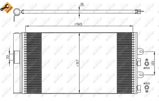 Kondensor, klimatanläggning EASY FIT 35606 NRF, bild 3