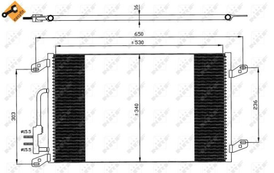 Kondensor, klimatanläggning EASY FIT 35615 NRF, bild 7