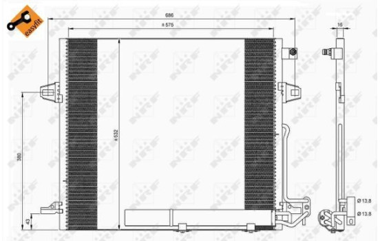 Kondensor, klimatanläggning EASY FIT 35618 NRF, bild 2