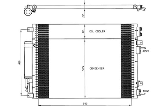 Kondensor, klimatanläggning EASY FIT 35626 NRF, bild 2