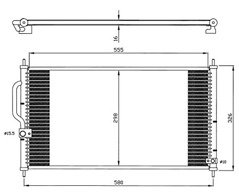 Kondensor, klimatanläggning EASY FIT 35627 NRF