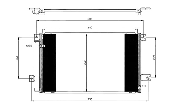 Kondensor, klimatanläggning EASY FIT 35629 NRF