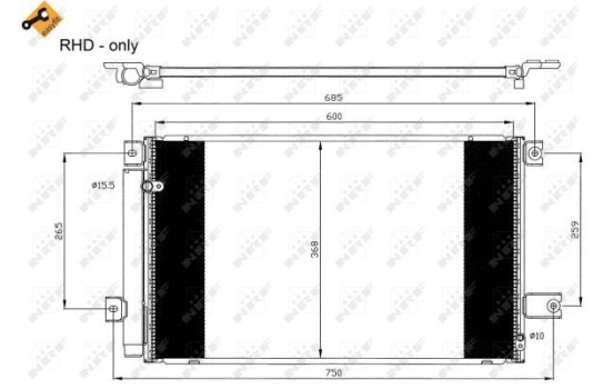 Kondensor, klimatanläggning EASY FIT 35629 NRF, bild 2