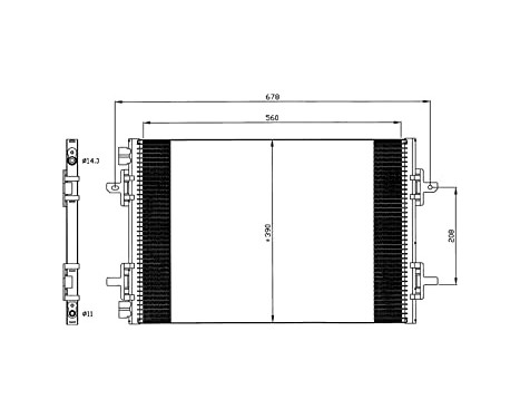 Kondensor, klimatanläggning EASY FIT 35634 NRF