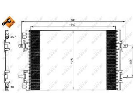 Kondensor, klimatanläggning EASY FIT 35634 NRF, bild 2