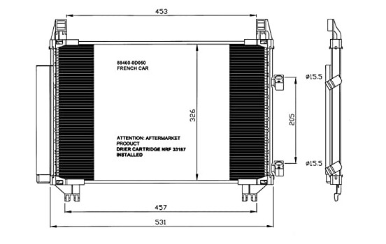 Kondensor, klimatanläggning EASY FIT 35653 NRF, bild 2