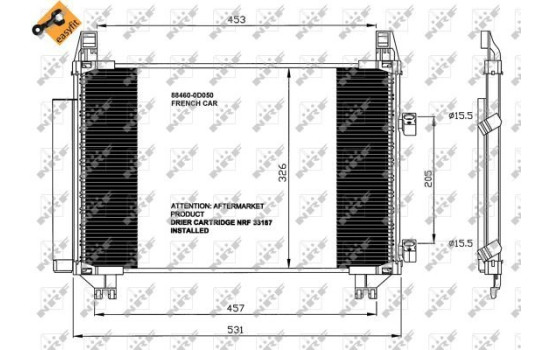 Kondensor, klimatanläggning EASY FIT 35653 NRF, bild 3