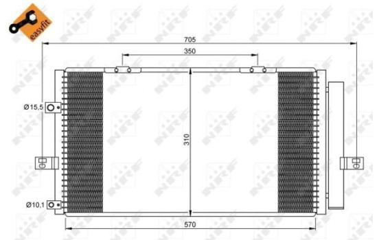 Kondensor, klimatanläggning EASY FIT 35659 NRF, bild 2