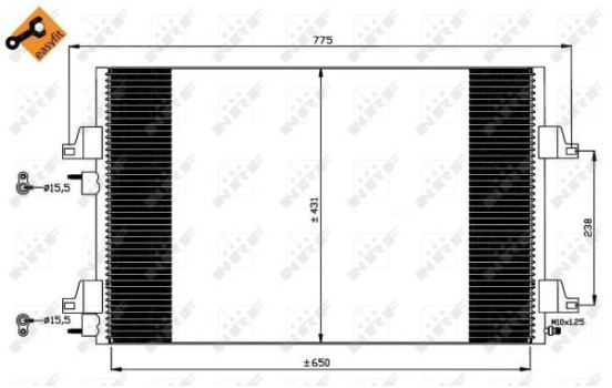 Kondensor, klimatanläggning EASY FIT 35749 NRF, bild 2