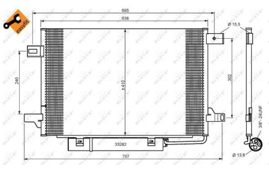 Kondensor, klimatanläggning EASY FIT 35758 NRF, bild 2