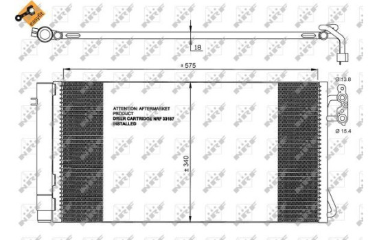 Kondensor, klimatanläggning EASY FIT 35773 NRF, bild 2
