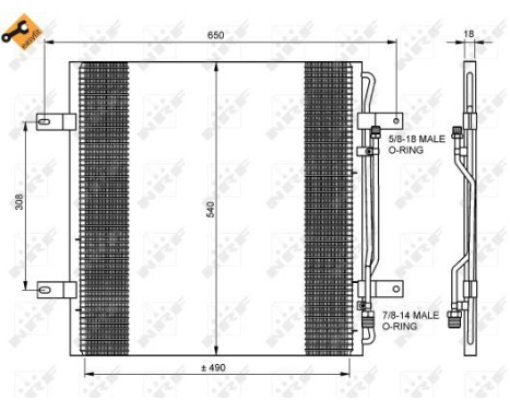 Kondensor, klimatanläggning EASY FIT 35781 NRF, bild 2