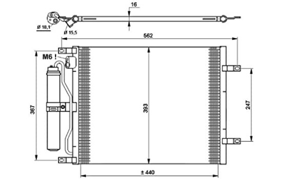 Kondensor, klimatanläggning EASY FIT 35784 NRF, bild 2
