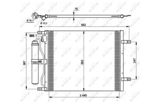 Kondensor, klimatanläggning EASY FIT 35784 NRF, bild 3