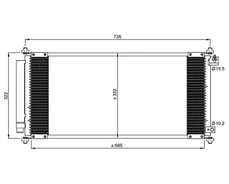 Kondensor, klimatanläggning EASY FIT 35791 NRF, bild 2