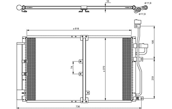 Kondensor, klimatanläggning EASY FIT 35797 NRF, bild 2