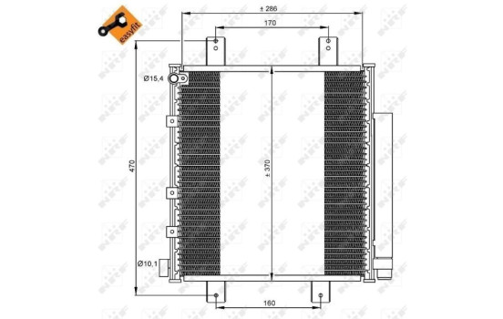 Kondensor, klimatanläggning EASY FIT 35856 NRF, bild 2
