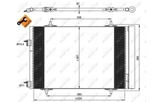 Kondensor, klimatanläggning EASY FIT 35945 NRF, bild 4