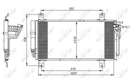 Kondensor, klimatanläggning EASY FIT 35949 NRF, bild 6