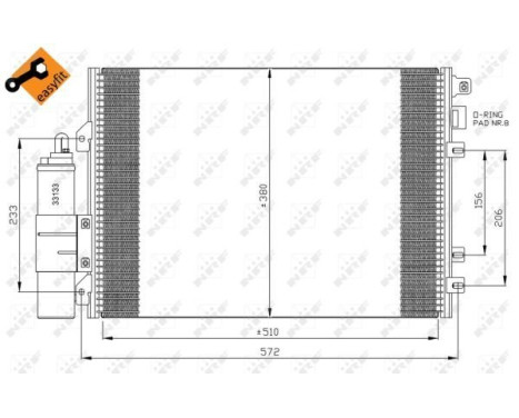 Kondensor, klimatanläggning EASY FIT 35967 NRF, bild 3