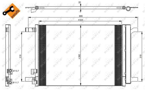 Kondensor, klimatanläggning EASY FIT 35968 NRF, bild 2