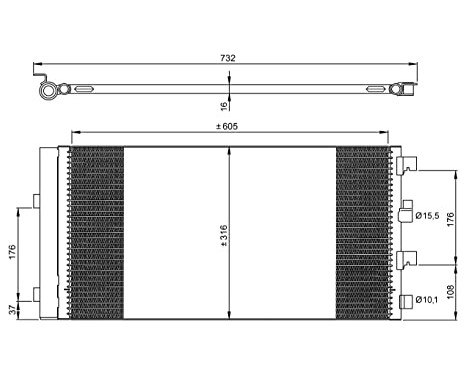 Kondensor, klimatanläggning EASY FIT 35969 NRF, bild 3