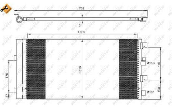 Kondensor, klimatanläggning EASY FIT 35969 NRF, bild 4