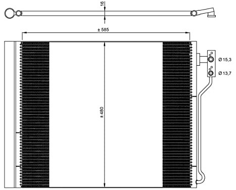 Kondensor, klimatanläggning EASY FIT 35971 NRF, bild 2