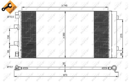 Kondensor, klimatanläggning EASY FIT 35972 NRF, bild 4