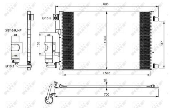 Kondensor, klimatanläggning EASY FIT 35973 NRF, bild 4
