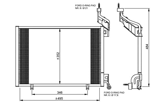 Kondensor, klimatanläggning EASY FIT 35976 NRF, bild 3