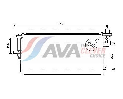 Kondensor, klimatanläggning FD5617D Ava Quality Cooling