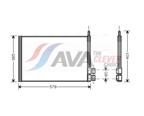 Kondensor, klimatanläggning FDA5328 Ava Quality Cooling, bild 2
