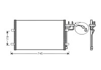Kondensor, klimatanläggning FDA5367 Ava Quality Cooling