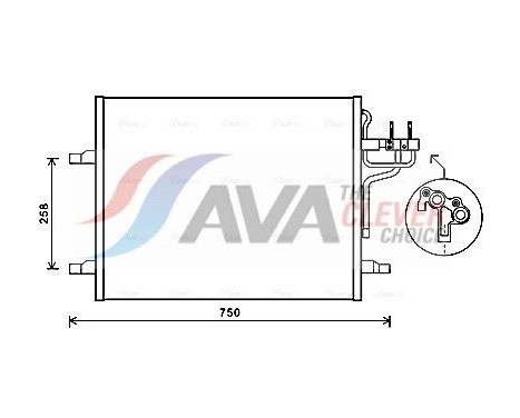 Kondensor, klimatanläggning FDA5483 Ava Quality Cooling