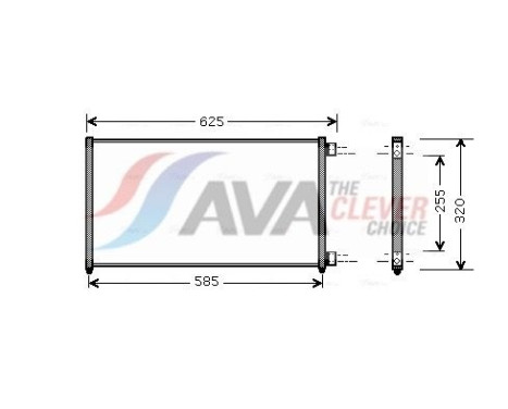 Kondensor, klimatanläggning FTA5256 Ava Quality Cooling