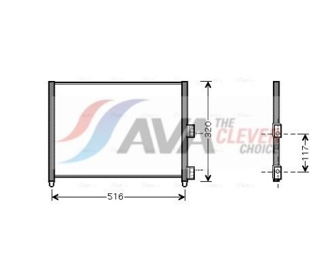 Kondensor, klimatanläggning FTA5303 Ava Quality Cooling