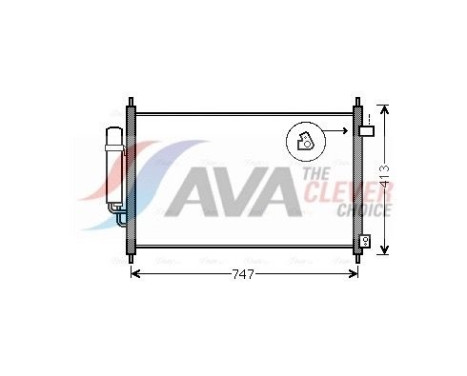 Kondensor, klimatanläggning HD5233D Ava Quality Cooling