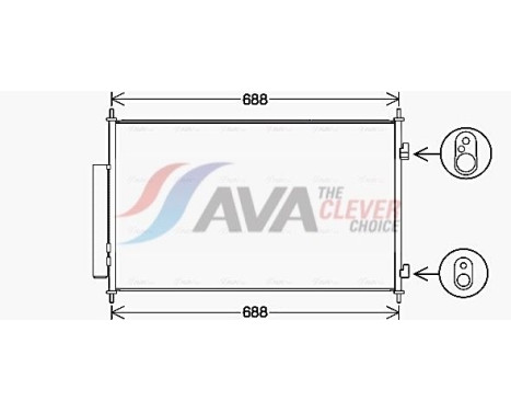 Kondensor, klimatanläggning HD5317D Ava Quality Cooling, bild 2