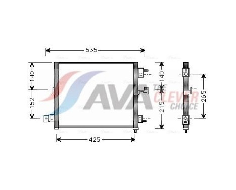 Kondensor, klimatanläggning HY5062 Ava Quality Cooling