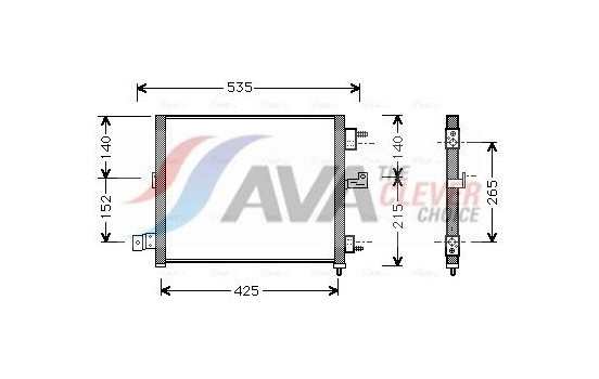 Kondensor, klimatanläggning HY5062 Ava Quality Cooling