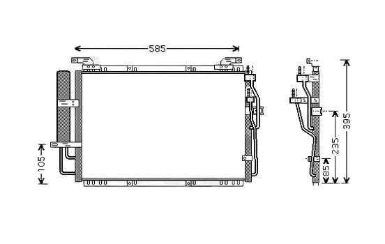 Kondensor, klimatanläggning HY5091D Ava Quality Cooling