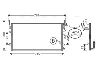 Kondensor, klimatanläggning HY5135 Ava Quality Cooling
