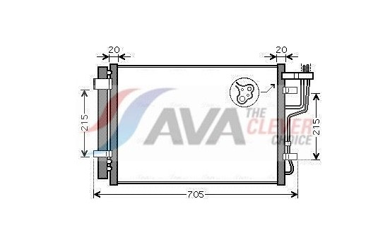 Kondensor, klimatanläggning HY5183D Ava Quality Cooling