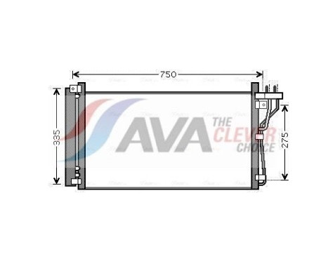 Kondensor, klimatanläggning HY5184D Ava Quality Cooling
