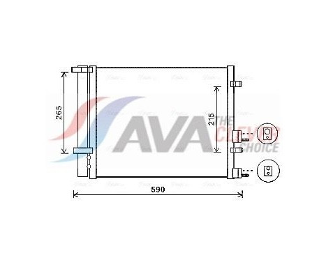 Kondensor, klimatanläggning HY5249D Ava Quality Cooling