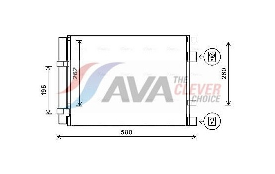 Kondensor, klimatanläggning HY5396D Ava Quality Cooling