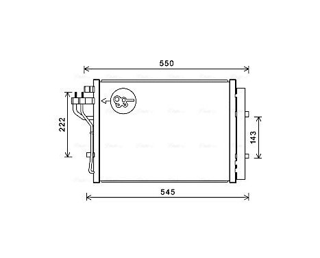 Kondensor, klimatanläggning HY5445D Ava Quality Cooling, bild 2