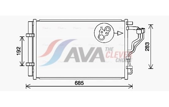 Kondensor, klimatanläggning HY5464D Ava Quality Cooling